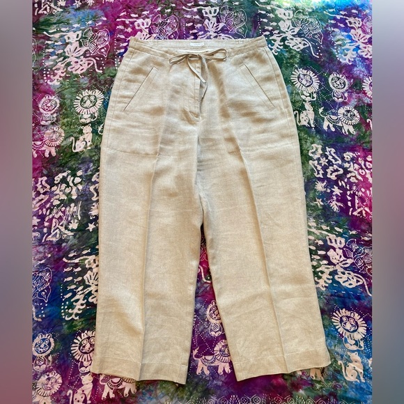 Liz Claiborne livvy capris 100% linen size 6 - Picture 1 of 4